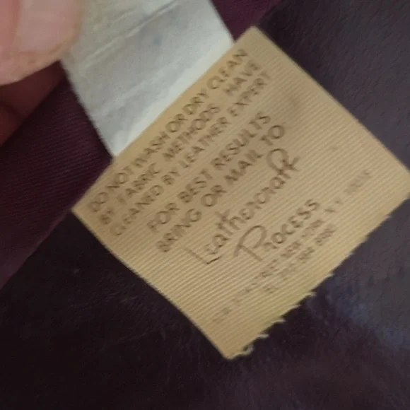 Vintage Northside Fashions Burgundy Leather Button Front Jacket Size 9 - Picture 9 of 11